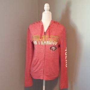 NFL TEAM APPAREL SIZE SMALL ZIPPER SWEATSHIRT HOODED RED